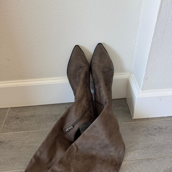 MIA Brown Suede Knee-High Boots | Flat Low Heel | Size 9.5 - Picture 6 of 10